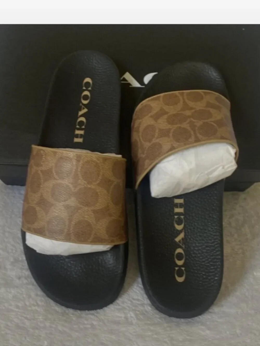 Coach Udele Sport Slide In Signature Canvas Size 8 New In Box
